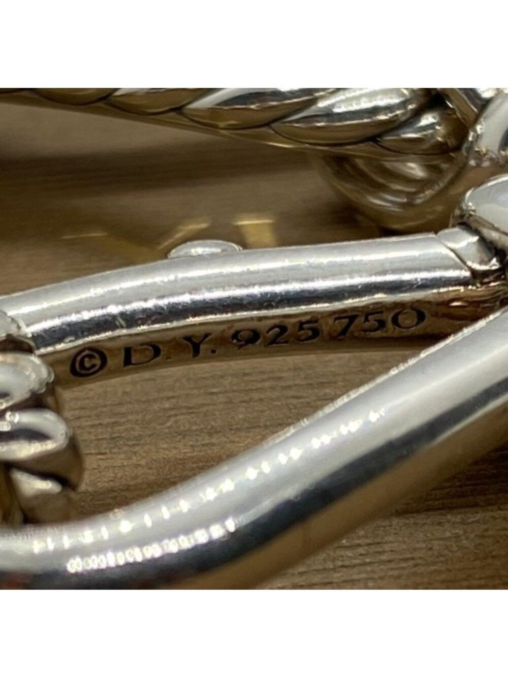David Yurman 14mm Thoroughbred Loop Chain Bracelet 925 750 - Picture 3 of 12